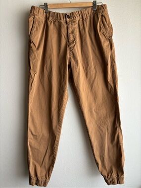 Bearbottom Jogger Pants Mens Cotton Stretch Relaxed Fit Tapered Leg Camel